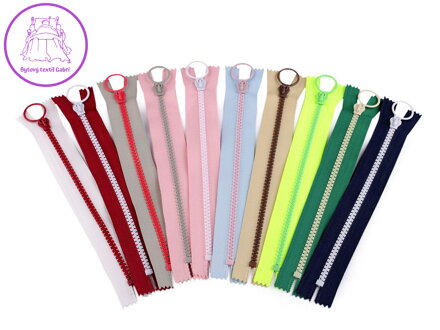 Kostěný zip barevný No 5 délka 20 cm