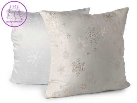 Vánoční povlak na polštář s jemným lurexem 40x40 cm