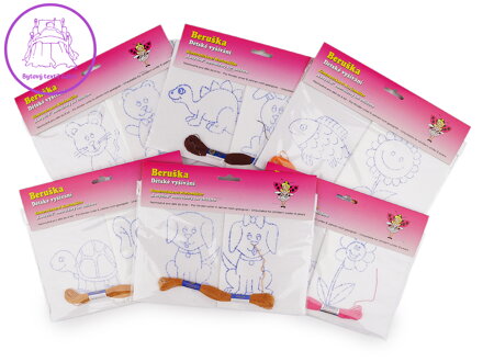 Dětské vyšívání s předtištěným motivem 2 ks