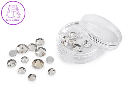 Broušené kamínky kulaté našívací mix