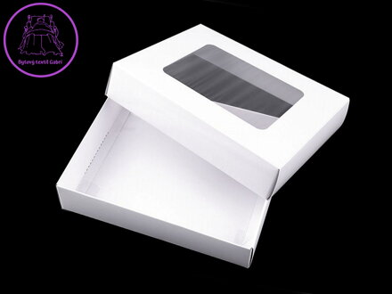 Papírová krabice natural s průhledem