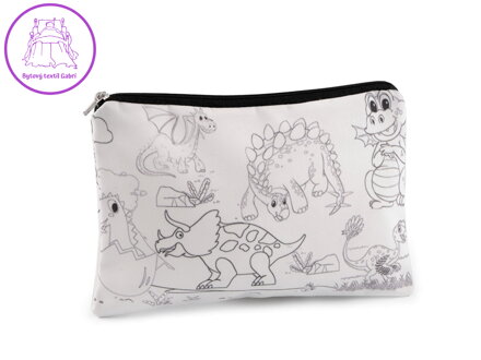 Textilní pouzdro se zipem k domalování 13x22 cm