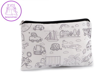 Textilní pouzdro se zipem k domalování 13x22 cm