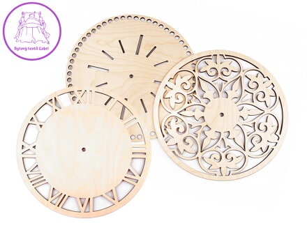 Hodinový ciferník / dřevěná mandala Ø29,5 cm