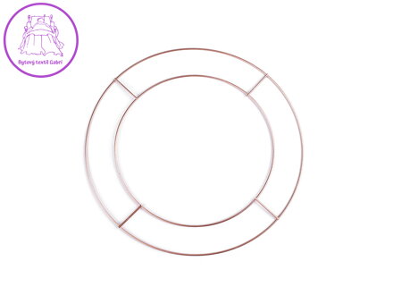 Dvojitý kovový kruh na lapač snů / k dekorování Ø25,5 cm