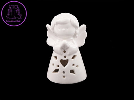 Porcelánový anděl svítící