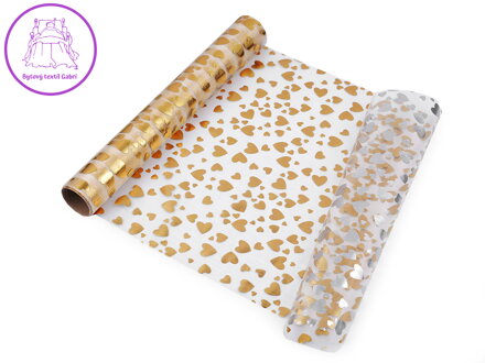 Organza s potiskem šíře 36 cm
