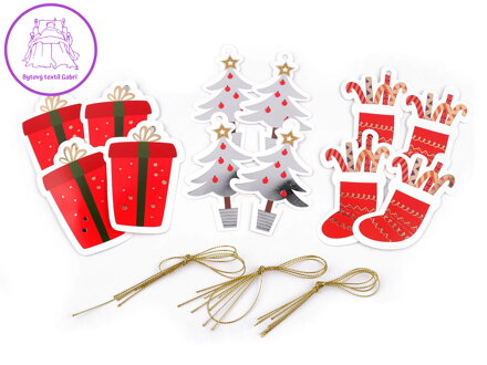 Vánoční papírová visačka / jmenovka na dárky