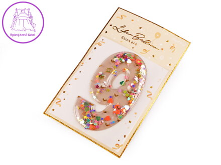 Narozeninové samolepicí číslice s pohyblivými flitry Narozeninové samolepicí číslice s pohyblivými flitry