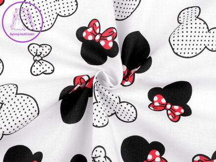 Bavlněná látka / plátno Mickey / Minnie Mouse