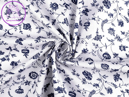 Bavlněná látka / plátno rostliny / květy