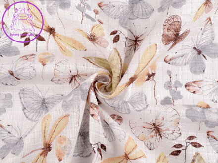 Bavlněná plenkovina / mušelín motýli