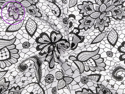 Bavlněná látka / plátno krajka