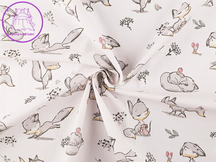 Bavlněná látka / plátno liška