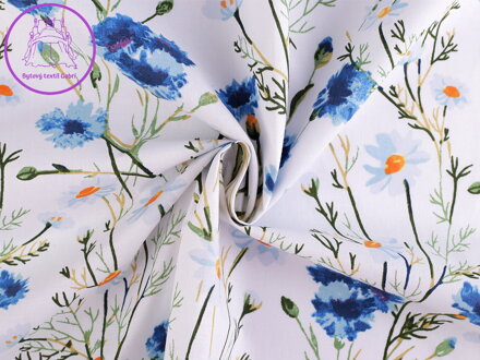 Bavlněná látka / plátno květy