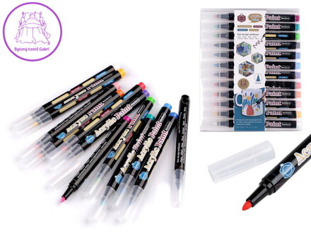 Kreativní akrylový fix / popisovač sada 12 ks, 2 mm
