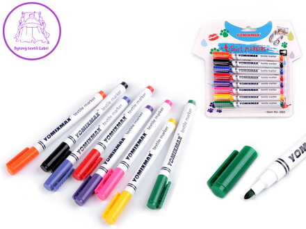 Fixy na textil sada 8 ks