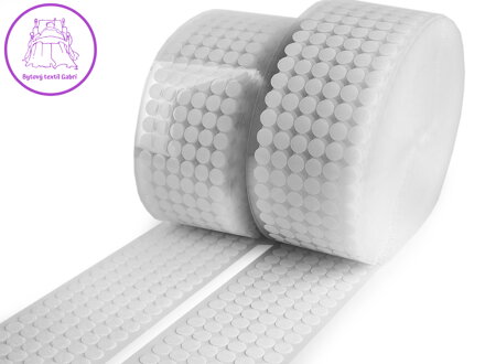 Suchý zip samolepicí kolečka komplet Ø10; 15 mm v rolích