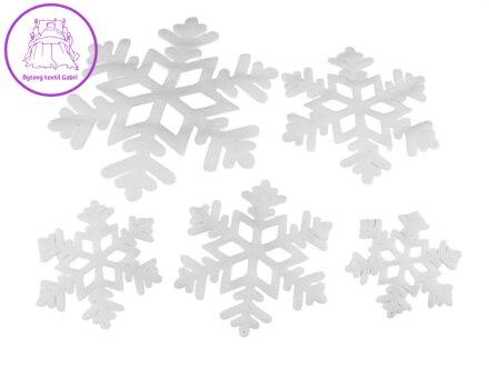 Pěnové vločky, sada 5 ks mix velikostí