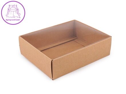 Papírová krabice s průhledným víkem