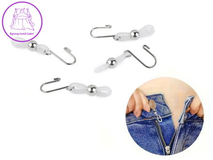 Speciální háček proti rozjíždění kalhotových zipů