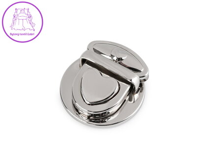 Sada zapínání na kabelku 30x32 mm srdce