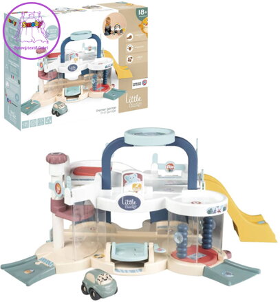 SMOBY Little Smoby Multigaráž baby herní set s výtahem a autíčkem plast