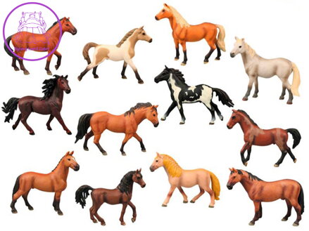 Zvířátko kůň 14cm Zoolandia plastová figurka koník 12 druhů