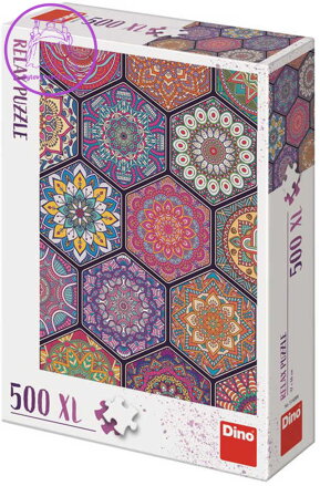 DINO Puzzle 500 dílků XL Mandaly 47x66cm skládačka