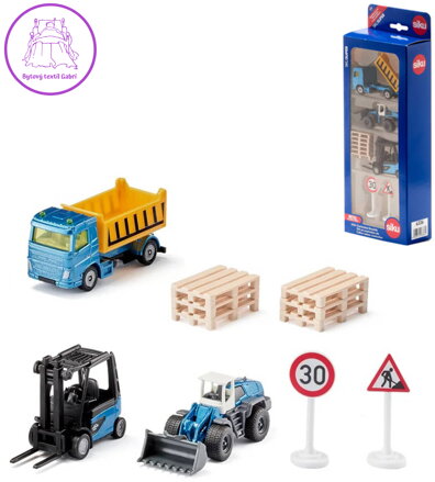 SIKU Super Stavební stroje set 3ks s doplňky model kov 6336