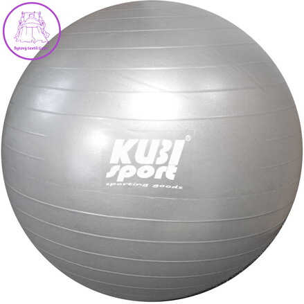 KUBISPORT Míč gymnastický stříbrný 65cm fitness balon rehabilitační do 130kg
