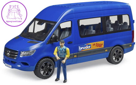 BRUDER 02681 Auto MB Sprinter mikrobus set s figurkou model 1:16 plast