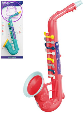Saxofon dětský 33cm plastový 2 barvy *HUDEBNÍ NÁSTROJE*
