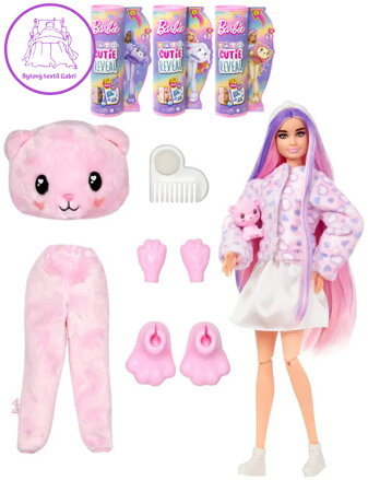 MATTEL BRB Barbie Cutie Reveal panenka zvířátko v převleku pastelová 4 druhy