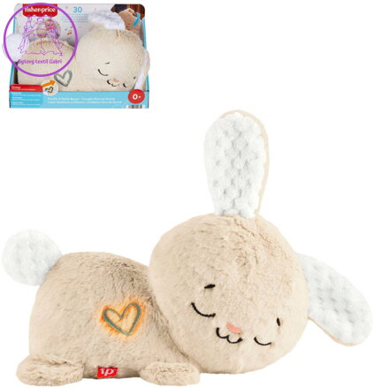 FISHER PRICE PLYŠ Baby králíček usínáček pro miminko na baterie Světlo Zvuk