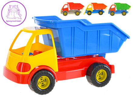 Auto nákladní sklápěčka barevná na písek volný chod plast 4 barvy