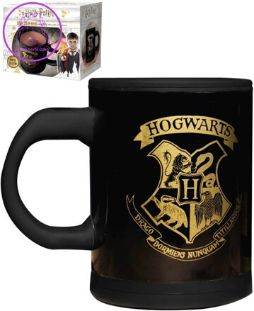 Hrnek kouzelný míchací Harry Potter 315 ml černý Hogwarts v krabici