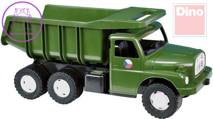 DINO Tatra auto nákladní T148 khaki vojenské SKLÁPĚCÍ KORBA na písek