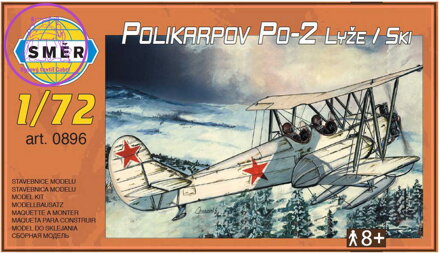 SMĚR Model letadlo dvouplošník Polikarpov Po-2 Lyže 1:72 (stavebnice letadla)