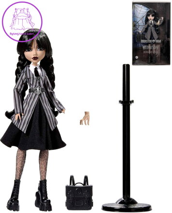 MATTEL MONSTER HIGH Panenka Wednesday Addams se stojánkem
