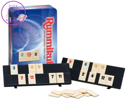 PIATNIK Hra Rummikub mini plechová krabička *SPOLEČENSKÉ HRY*