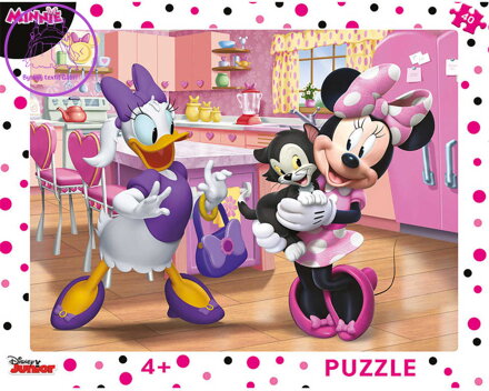 DINO Puzzle deskové Disney Růžová Minnie 40 dílků 32x24cm skládačka