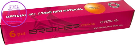 Míčky na stolní tenis ping pong oranžové 4cm set 6ks krabička