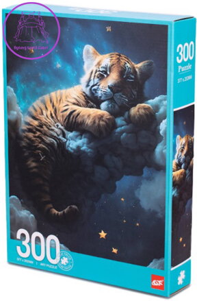 Puzzle spící tygřík 25x38cm 300 dílků skládačka v krabici