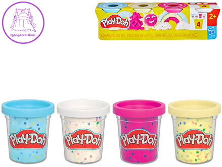 HASBRO PLAY-DOH Modelína kreativní sada 4 kelímky s konfetami 340g