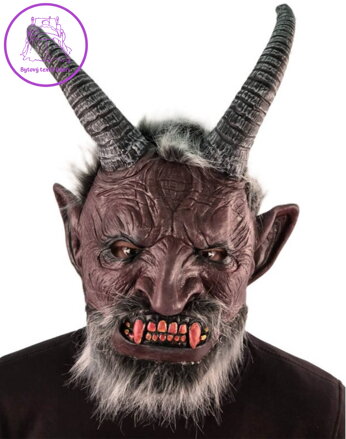 KARNEVAL Maska čert Belzebub s vlasy a vousy *KARNEVALOVÝ DOPLNĚK* KARNEVAL Maska čert Belzebub s vlasy a vousy *KARNEVALOVÝ DOPLNĚK*
