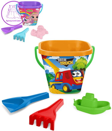 WADER Baby set na písek kyblík se 2 nástroji a doplňkem 2 druhy