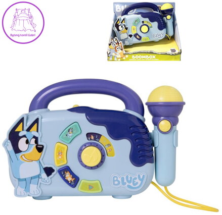 BLUEY Boombox baby hudební systém na baterie Světlo Zvuk