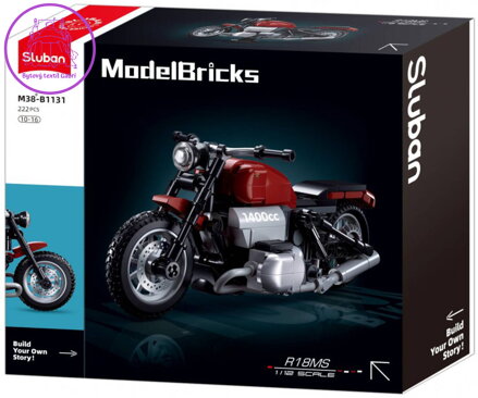 SLUBAN Model Bricks Motorka R18 222 dílků STAVEBNICE