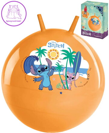 MONDO Míč nafukovací skákací Stitch 50cm hopsadlo oranžové